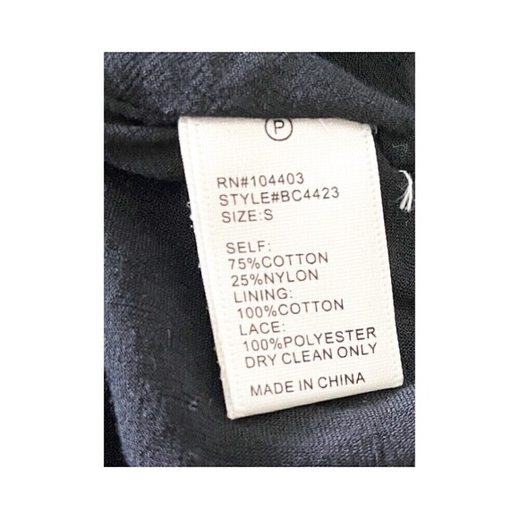 J.O.A. Los Angeles Black Lace A Line Dress Sz S Cross Front Sundress Wedding - Picture 7 of 8